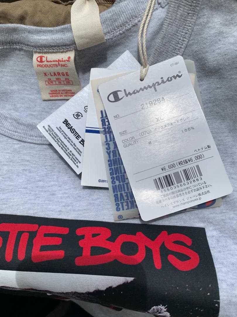 デッドストック美品：チャンピオンTシャツ✨Beastie Boys コラボ 新品【XLsize】